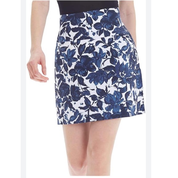 S.C &CO Mini Skirt XL Blue Black White Tummy Control Lined Shorts under Pullover - Picture 1 of 13